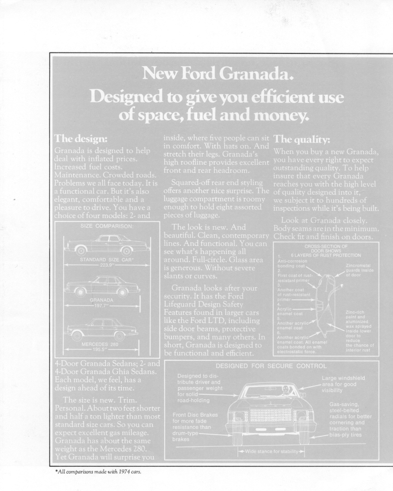 1975 Ford Granada Brochure Page 12